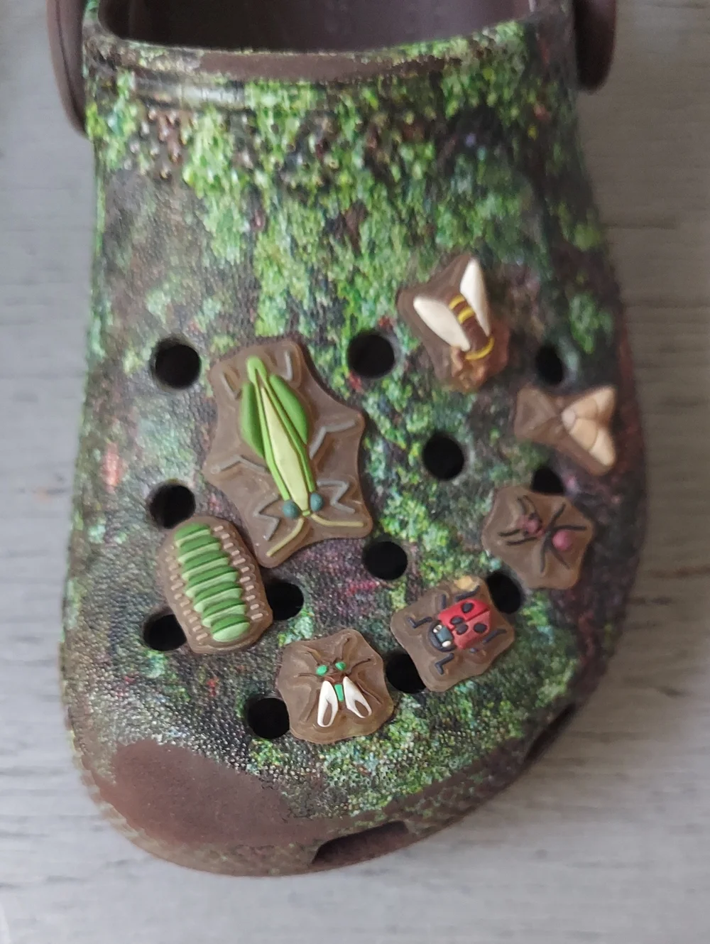 Crocs Kids C9 Woodland Forest Print Clogs w/ Nature Jibbitz Charms